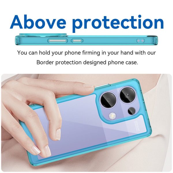 Xiaomi Redmi Note 13 4G Pro   Xiaomi Poco M6 Pro smart acrylic cover - Transparent Blue For Sale