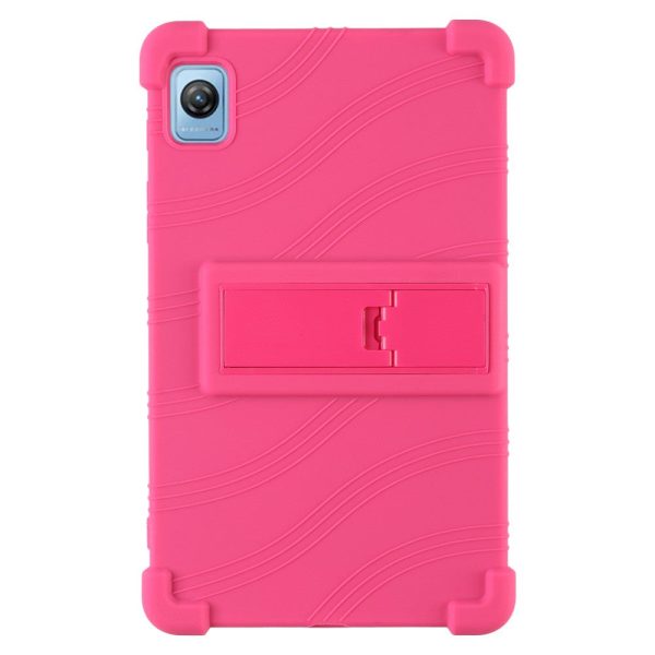 Blackview Tab 60 Silicone Tablet Case Scratch-resistant Back Cover with Bump Resistant Kickstand - Rose Supply