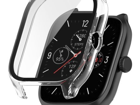 Amazfit GTS 4 cover with tempered glass screen protector - Transparent Fashion