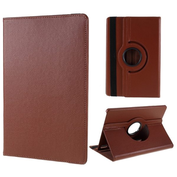 Samsung Galaxy Tab S9   S8 Tablet Case with Rotary Stand - Brown with Elastic Band Online