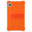 Blackview Tab 60 Silicone Tablet Case Scratch-resistant Back Cover with Bump Resistant Kickstand - Orange Hot on Sale