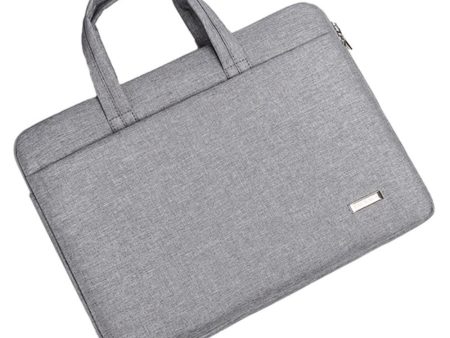 173 13-13.3   Laptop Tote Bag Oxford Cloth Notebook Handbag Durable Carrying Bag - Grey For Sale