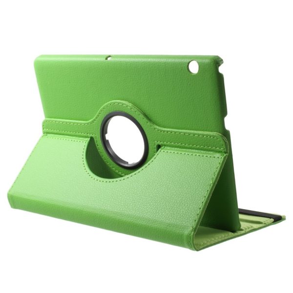 Huawei MediaPad T3 10 litchi grain rotary PU leather flip case - Green Hot on Sale