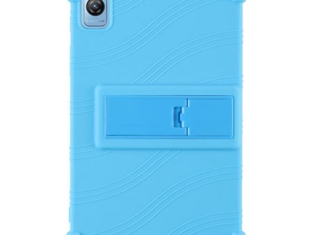 Blackview Tab 60 Silicone Tablet Case Scratch-resistant Back Cover with Bump Resistant Kickstand - Sky Blue Online Hot Sale