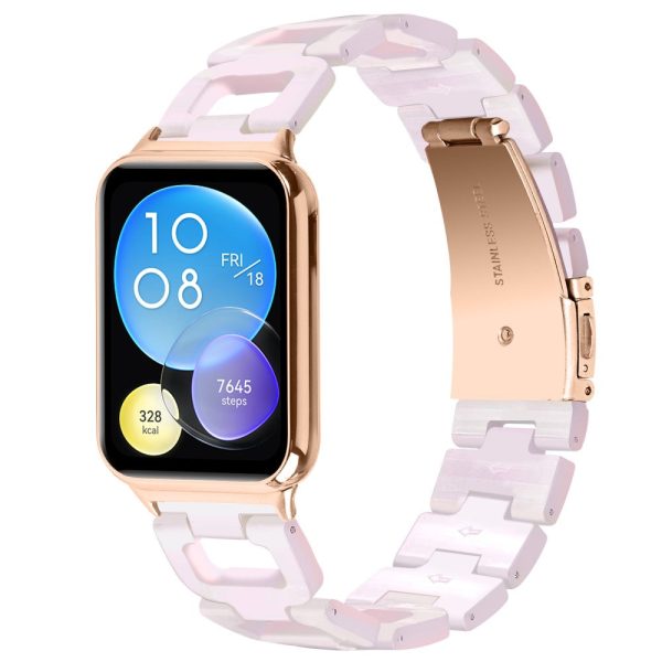 Xiaomi Smart Band 8 Pro Smart Watch D-Shape Strap Resin Bracelet Watchband Replacement - Mermaid Pink Online Sale