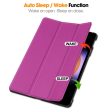 Xiaomi Pad 6S Pro 12.4 Leather Case Tri-fold Stand Auto Wake   Sleep Smart Shell - Purple Hot on Sale