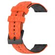 20mm Universal dual color football pattern style strap - Orange   Black Cheap