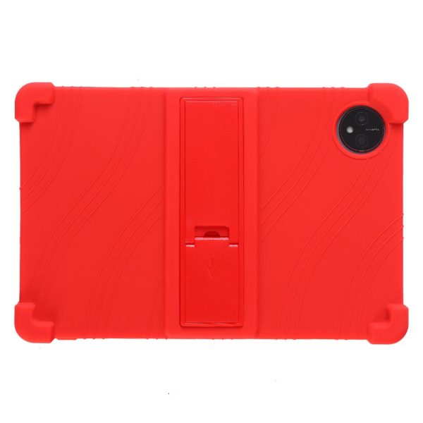 Blackview Tab 80 10.1 (2023) Tablet Case Bump Resistant Kickstand Soft Silicone Protective Cover - Red For Cheap