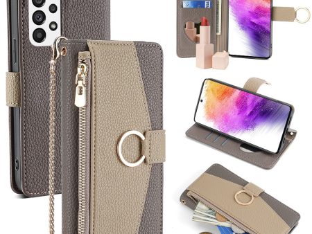 ZTE Blade A73 vegan leather purse-case - Grey Online