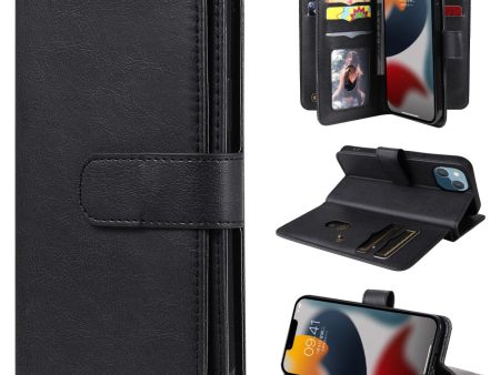 10-slot wallet case for iPhone 15 - Black Sale