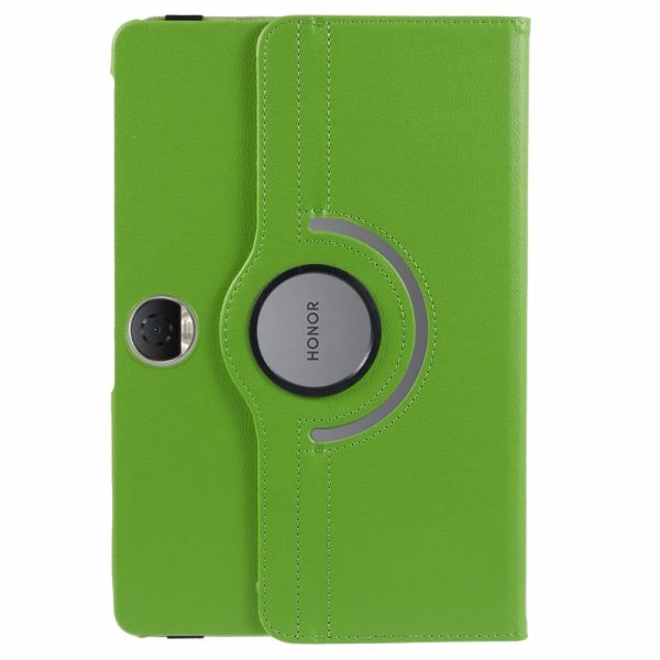 Honor Pad 9 Case Scratch-resistant Vegan Leather Tablet Cover with Rotating Stand - Green For Cheap