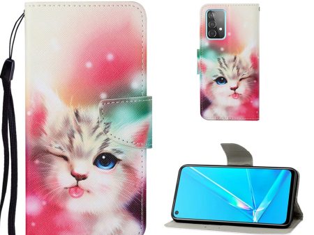 Wonderland Samsung Galaxy A52 5G flip case - Cute Cat Hot on Sale