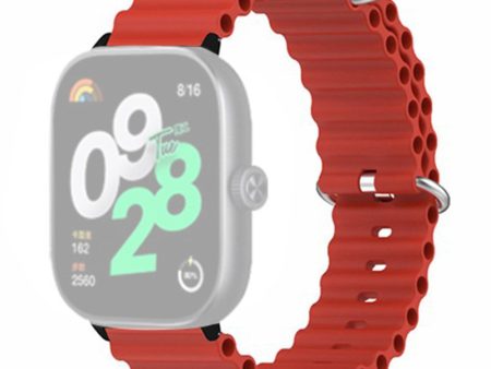 Xiaomi Redmi Watch 4 Silicone Watch Band Wrist Strap with Alloy Connector - Red Cheap