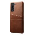 Dual Card case - Samsung Galaxy S21 FE - Brown For Sale