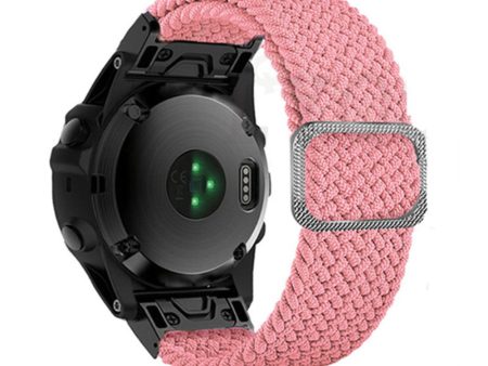 22mm nylon strap for Garmin watch with buckle - Pink Hot on Sale