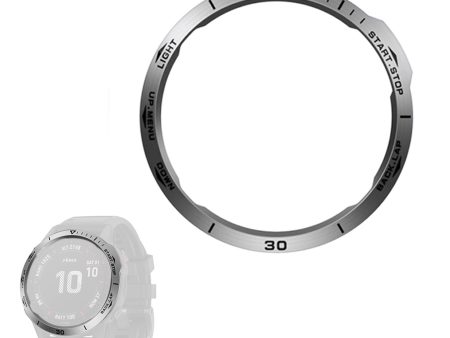 Garmin Fenix 6X stainless steel bezel - Silver   Style B For Sale