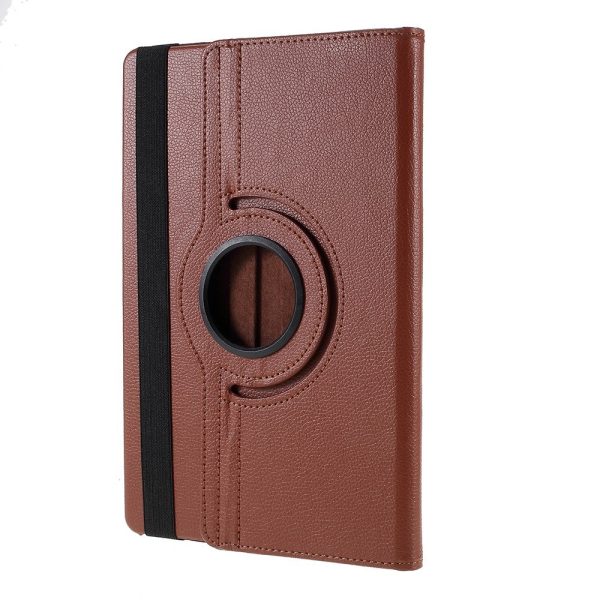 Samsung Galaxy Tab S9   S8 Tablet Case with Rotary Stand - Brown with Elastic Band Online