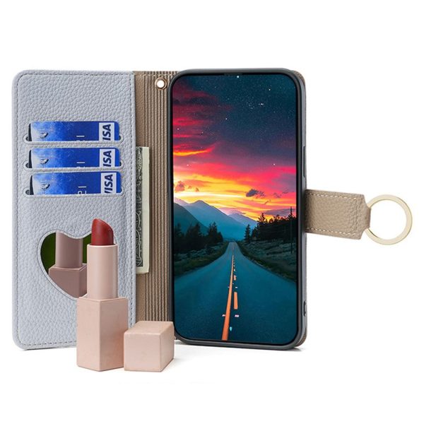 Asus Zenfone 8 vegan leather purse-case - Blue Cheap