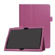 Huawei MediaPad T3 10 litchi skin PU leather flip case - Purple on Sale