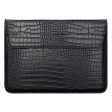 11-12   Laptop Sleeve Vegan Leather Crocodile Texture Stand Laptop Case Bag - Black Cheap