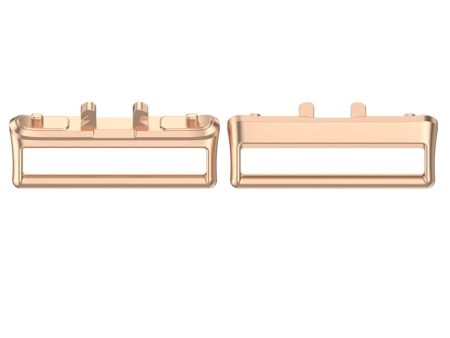 1 Pair Medium Connector Samsung Galaxy Fit3 (SM-R390) 18mm Watch Strap Metal Adapter - Rose Gold Discount