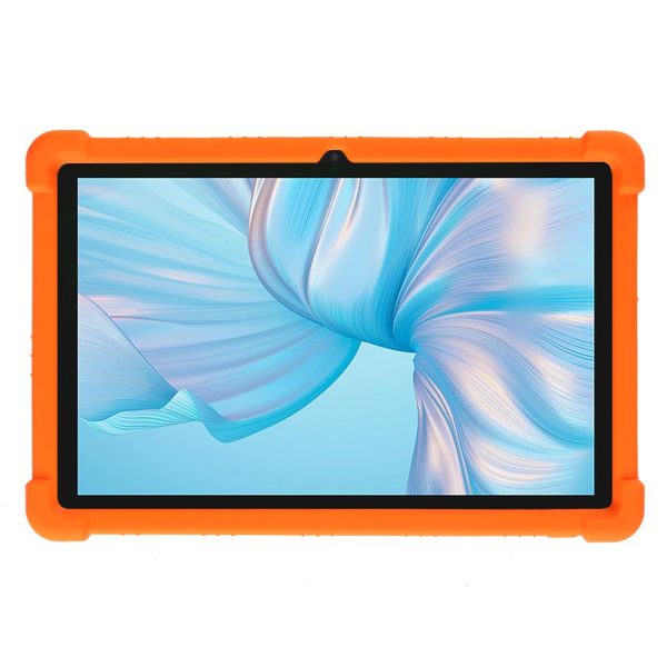 Blackview Tab 80 10.1 (2023) Tablet Case Bump Resistant Kickstand Soft Silicone Protective Cover - Orange Online now