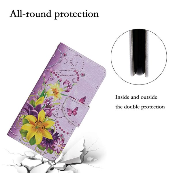 Wonderland Samsung Galaxy A14 flip case - Yellow Flowers   Butterflies Hot on Sale