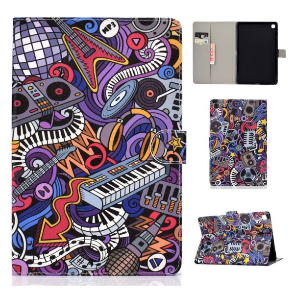 Samsung Galaxy Tab A 10.1 (2019) pattern leather case - Piano For Discount