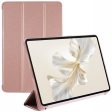 Honor Pad 9 Case Scratch Resistant Vegan Leather and Silicone Tri-fold Stand Tablet Cover - Rose Gold Cheap