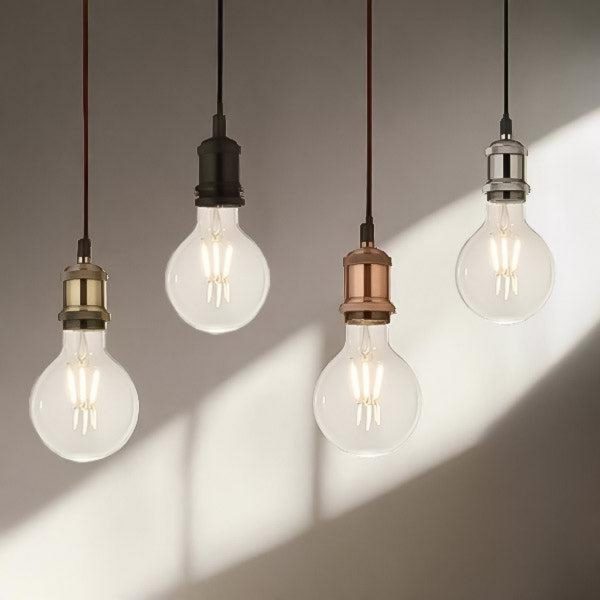 Edison Cord Pendant Light Available in 4 Colours Supply