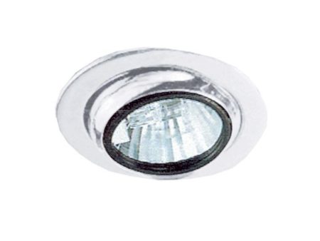 Eyeball Tiltable Cabinet Light 20w G4 in White Satin Chrome Superlux Lighting - SVU-13 Hot on Sale