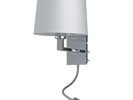 Bedside Wall light with flexi LED Task Light Superlux Lighting - WL2252-WH Online