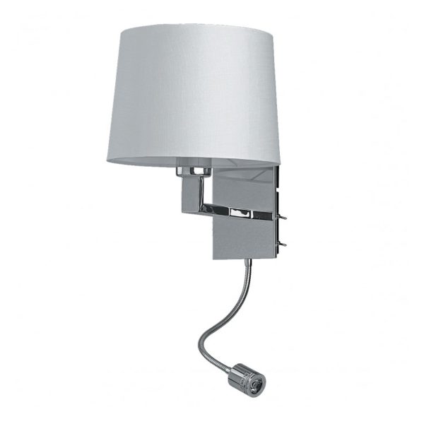 Bedside Wall light with flexi LED Task Light Superlux Lighting - WL2252-WH Online