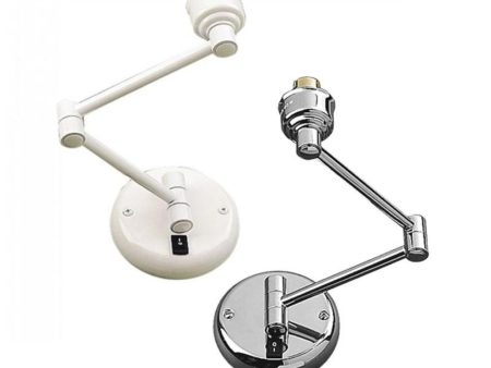 Double Swing Arm Wall Bracket B22 in White Chrome Superlux Lighting - PD35-WH, PD35-CH For Discount