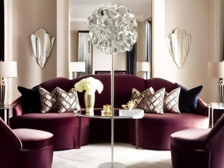 Showstopper Decorative Floor Lamp 4Lt in Chrome For Sale